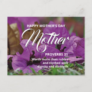 PROVERBS 31 Floral Happy Mother's Day Postcard