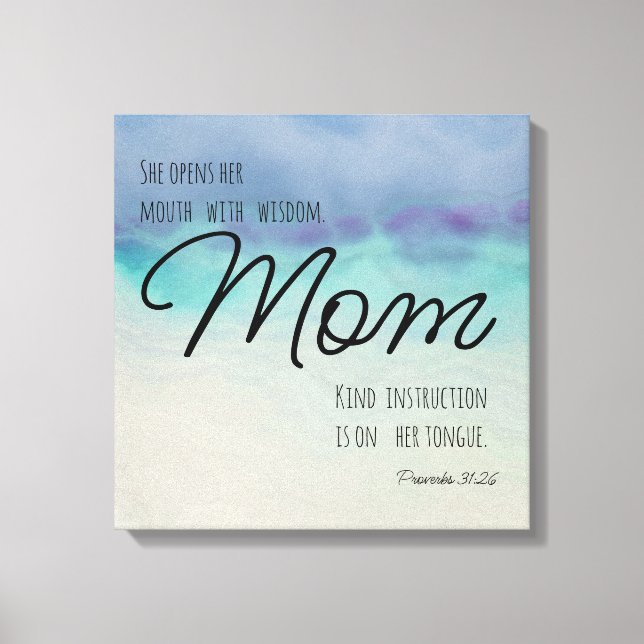 Proverbs 31 Mum Canvas Print (Front)