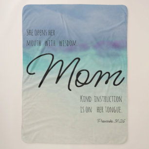 Proverbs 31 Mum Sherpa Blanket