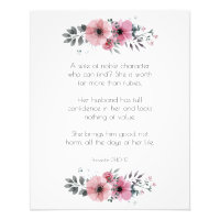 Proverbs 31 Woman Bible Verse with Flowers