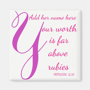 Proverbs 31 Woman Far Above Rubies Magnet