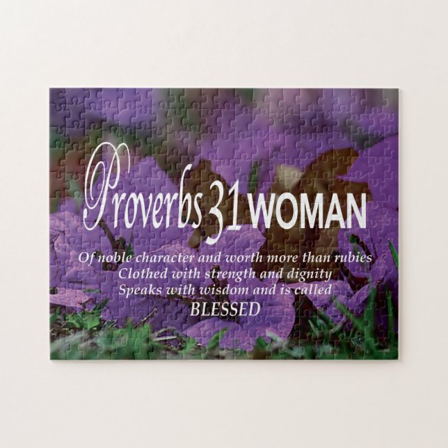 PROVERBS 31 WOMAN Inspirational Christian Jigsaw Puzzle (Horizontal)