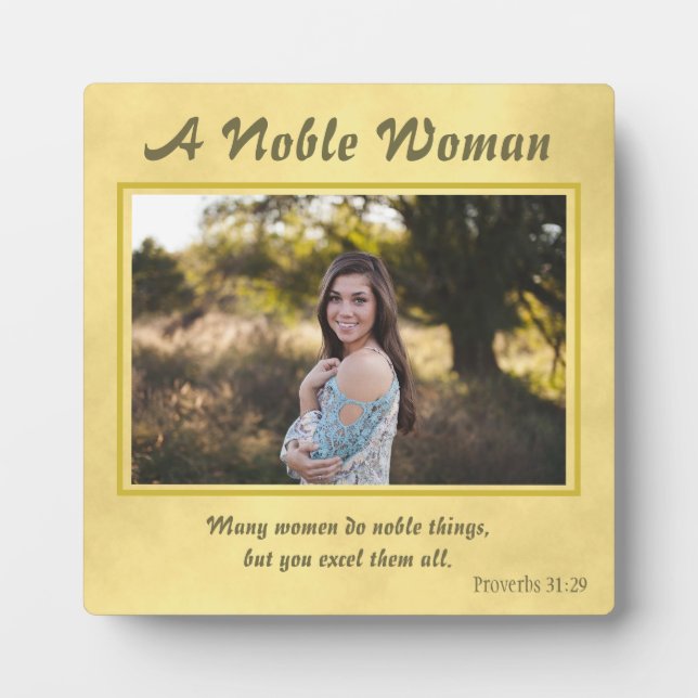 Proverbs 31 Woman Photo  Plaque (Front)