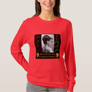 PROVERBS 31 WOMAN RED LONG SLEEVE T-SHIRT