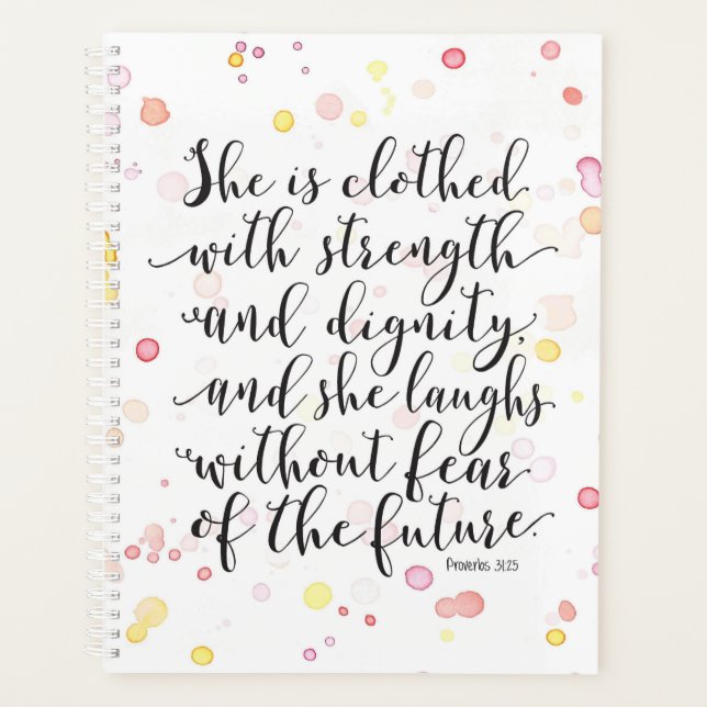 Proverbs 31 Women's Watercolor Planner (Front)