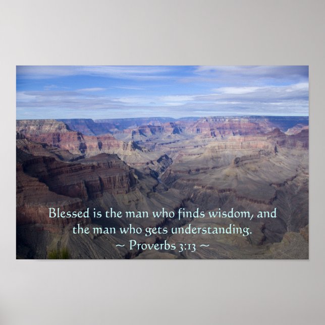 Proverbs 3:13 Poster (Front)