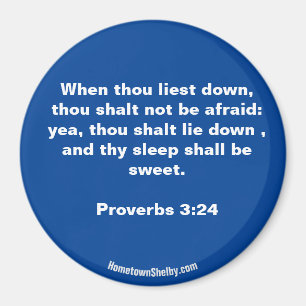 Proverbs 3:24 Bible Verse magnet