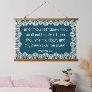 Proverbs 3:24  hanging tapestry