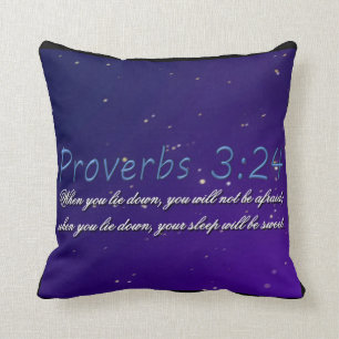 Proverbs 3:24 Pillow