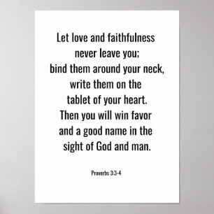 Proverbs 3:3-4 18 x 24 poster