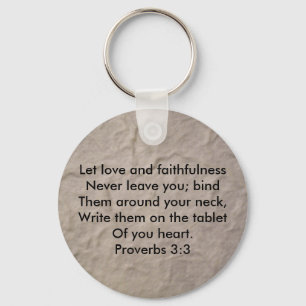 Proverbs 3:3 key ring