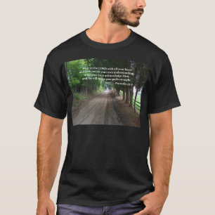 Proverbs 3:5-6 Christian Bible Verse Poster T-Shirt