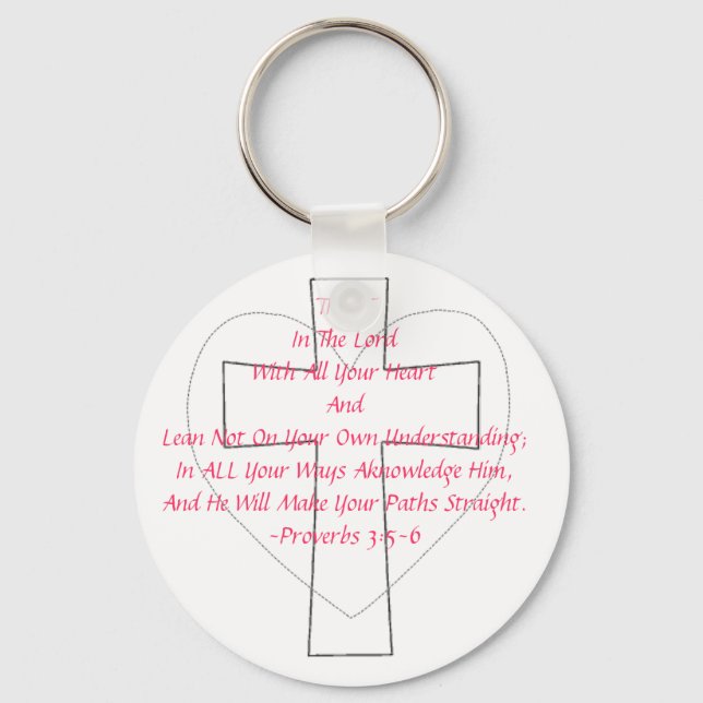 Proverbs 3:5-6 key ring (Front)