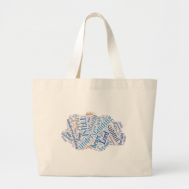 Proverbs 3:5-6 large tote bag (Front)