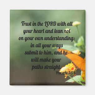 Proverbs 3:5-6 magnet