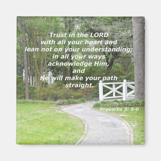 Proverbs 3: 5-6 magnet (Front)