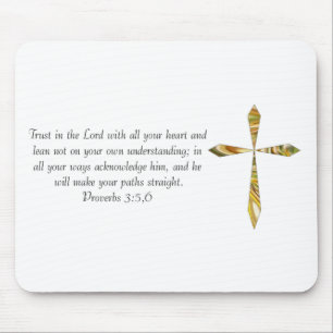 Proverbs 3:5-6 mouse mat
