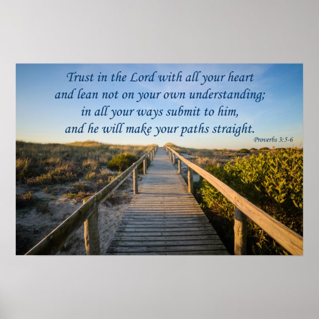 Proverbs 3:5-6 poster (Front)