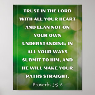 Proverbs 3:5-6 poster