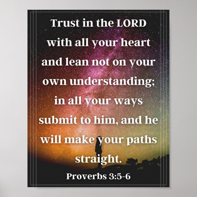 Proverbs 3:5-6 poster (Front)
