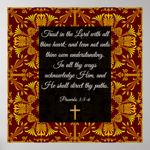 Proverbs 3:5-6 poster