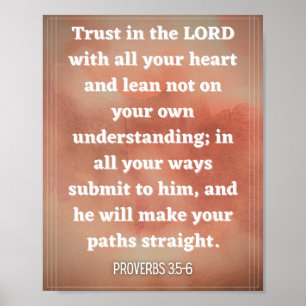 Proverbs 3:5-6 poster
