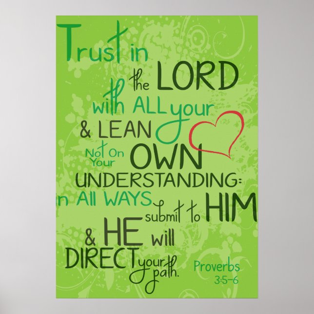Proverbs 3:5-6 poster (Front)