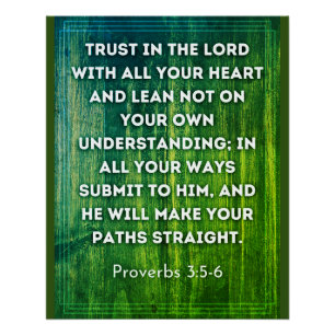 Proverbs 3:5-6 poster