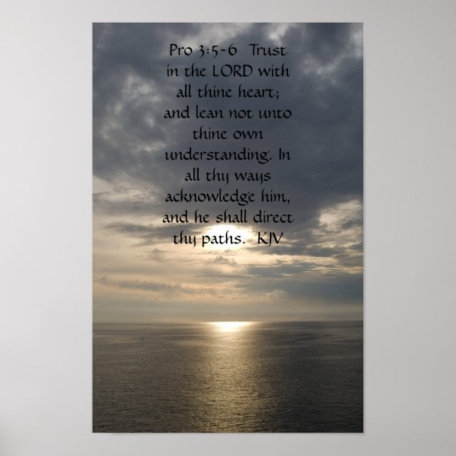 Proverbs 3:5- 6 poster (Front)