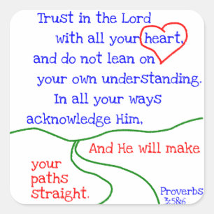 Proverbs 3:5&6 Stickers