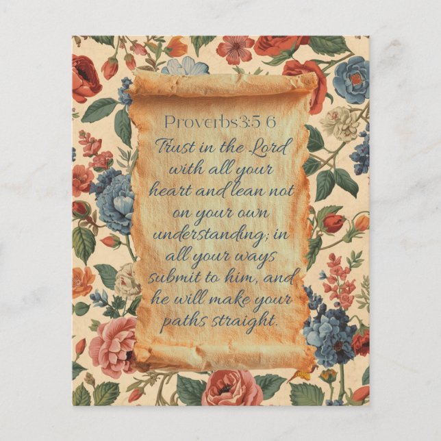 Proverbs 3:5–6 Trust in the Lord Bible Verse  Flyer (Front)