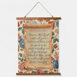 Proverbs 3:5–6 Trust in the Lord Bible Verse Hanging Tapestry