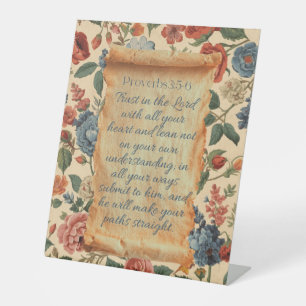 Proverbs 3:5–6 Trust in the Lord Bible Verse  Pedestal Sign