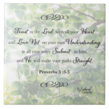 Proverbs 3:5-6 Trust in the Lord Decorative Tile