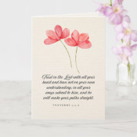 Proverbs 3:5–6 Trust in the Lord Pink Floral