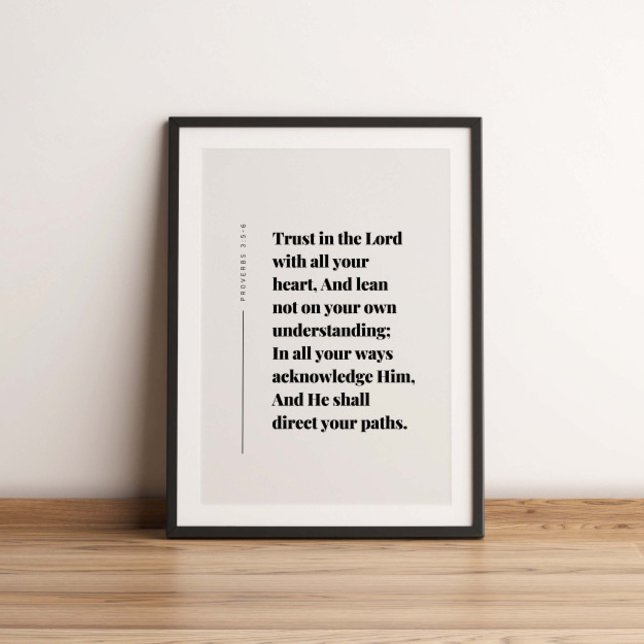 Proverbs 3:5-6 Trust in the Lord Poster (Creator Uploaded)