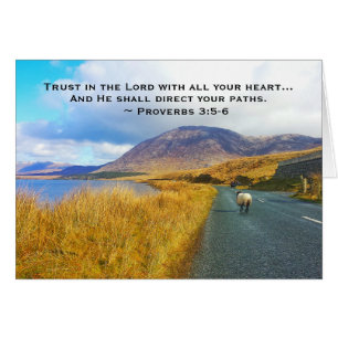 Proverbs 3:5-6 Trust the Lord, Ireland Card