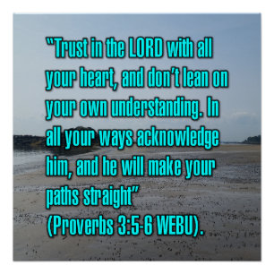 Proverbs 3:5-6 WEBU Poster