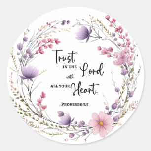 Proverbs 3:5 Bible Verse Sticker Envelope Seal