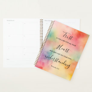 Proverbs 3:5 Christian Watercolor Design Planner