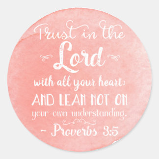 Proverbs 3:5 Inspiration Bible Stickers Orange