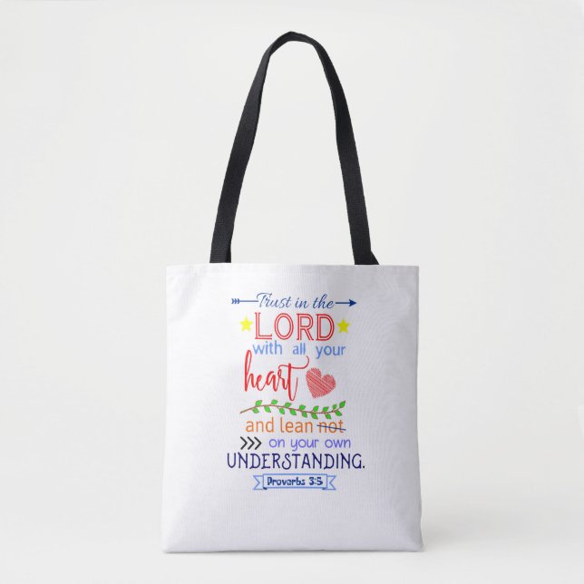 Proverbs 3 5 Tote Bag (Front)