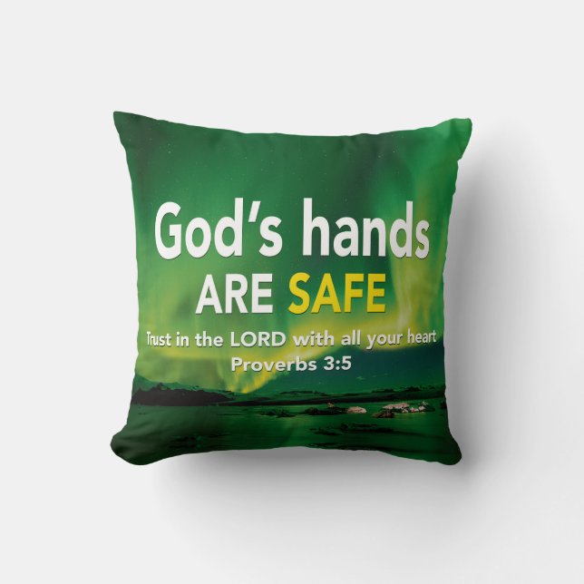 Proverbs 3:5 TRUST IN THE LORD Christian Scripture Cushion (Front)