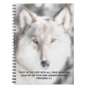 Proverbs 3:5 Wolf Notebook