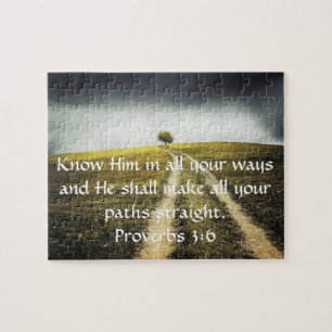 Proverbs 3:6 Bible Verse Photo Scene Jigsaw Puzzle