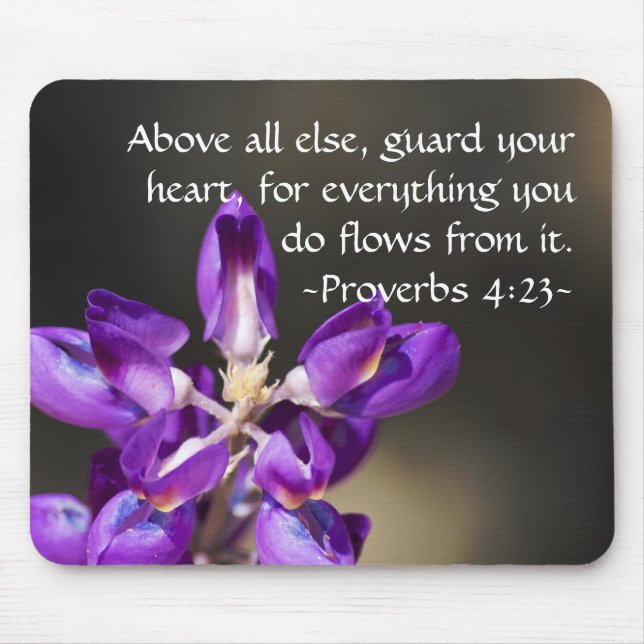 Proverbs 4:23 mouse mat (Front)