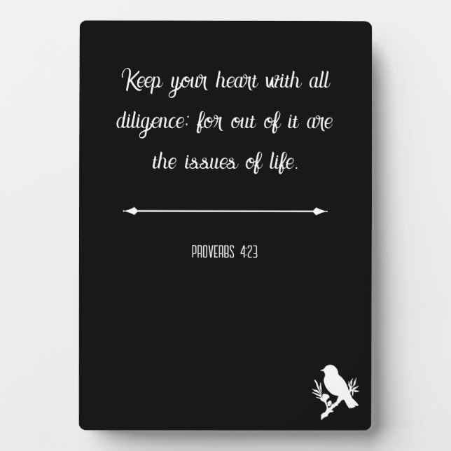 Proverbs 4:23 plaque (Front)