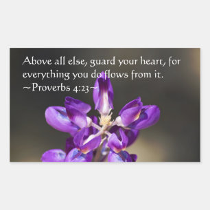 Proverbs 4:23 rectangular sticker