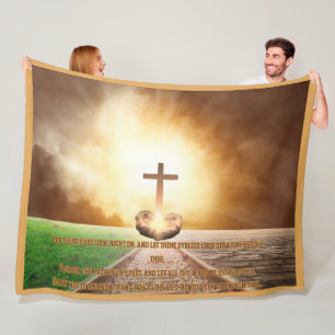 Proverbs 4:25-27 Cosy Bible Verse Fleece Blanket