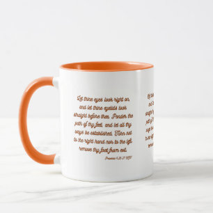 Proverbs 4:25-27 KJV Bible Verse Two-Tone Mug